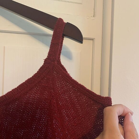 Xhilaration Red Cold Shoulder Sweater - Picture 5 of 10